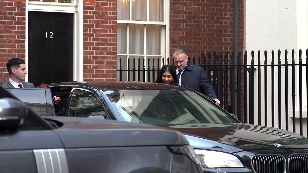 Braverman and Hunt at Downing St amid Cabinet reshuffle