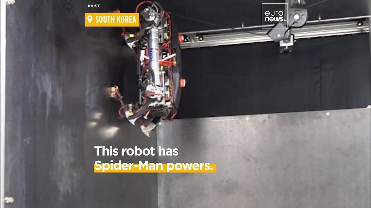 This SpiderMan robot can climb up walls and One News Page VIDEO