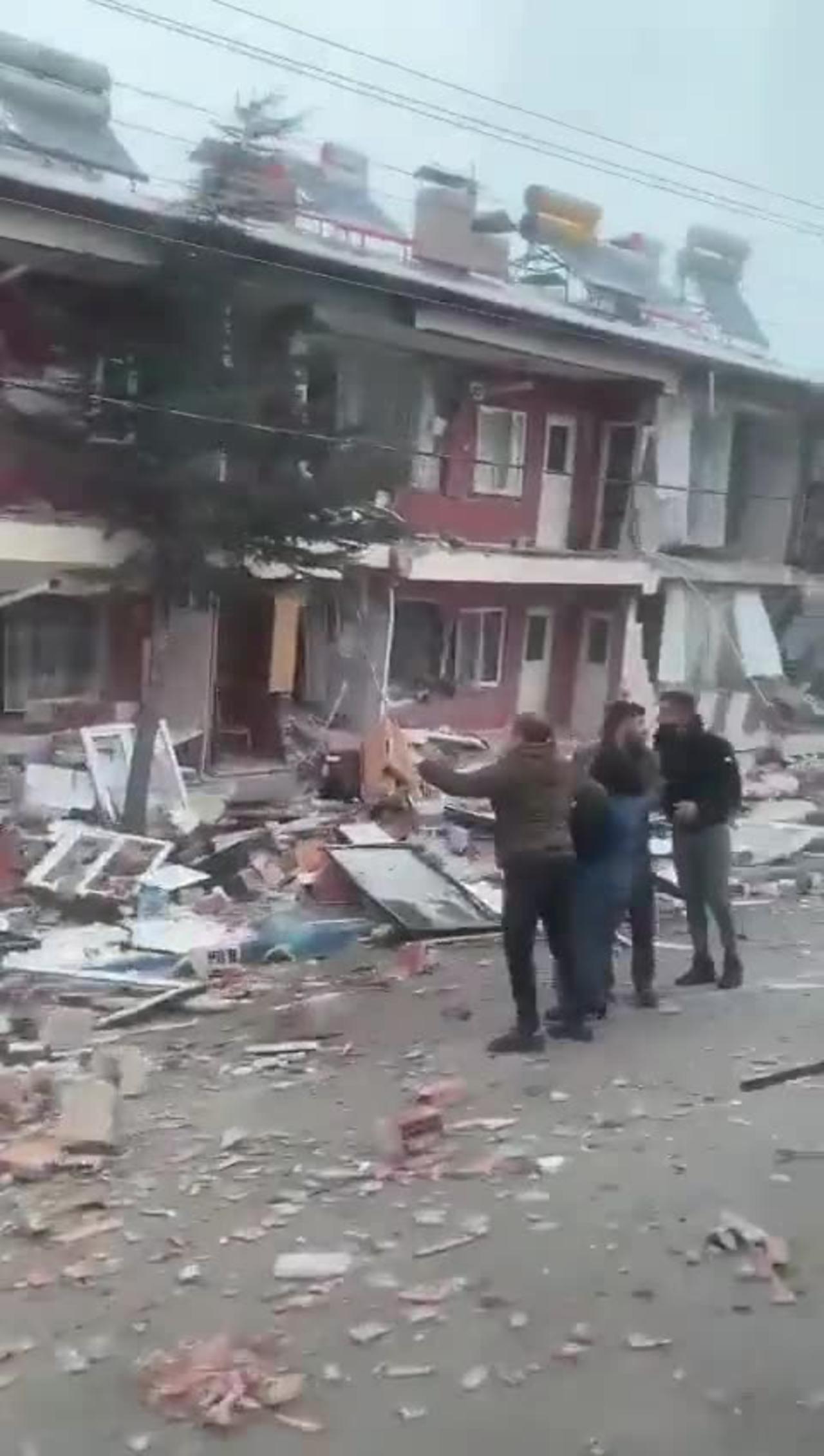 After the second earthquake on 6th February 2023 in Elbistan Kahramanmarash Turkey