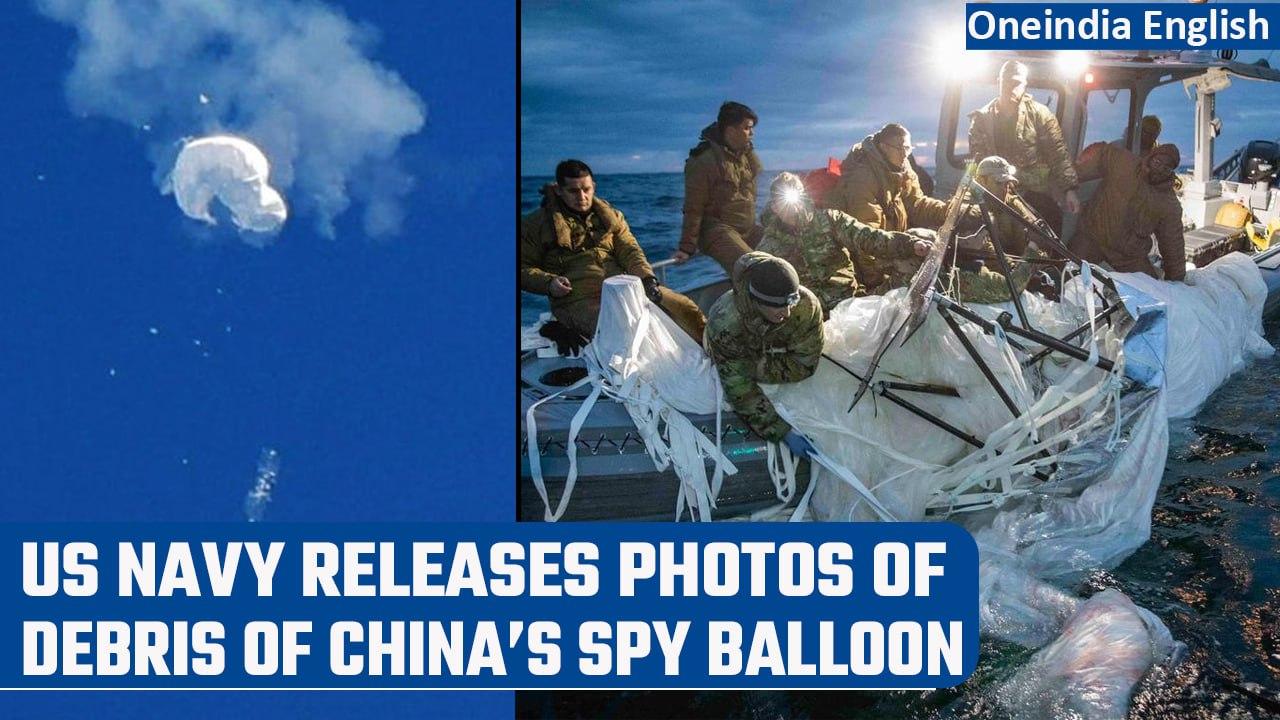 China spy balloon: US Navy releases photos of debris | Oneindia News