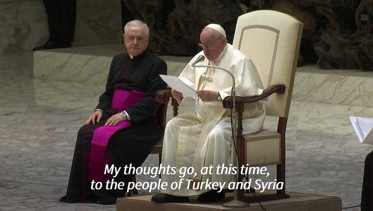 Pope Francis calls for solidarity after deadly quake in Turkey, Syria