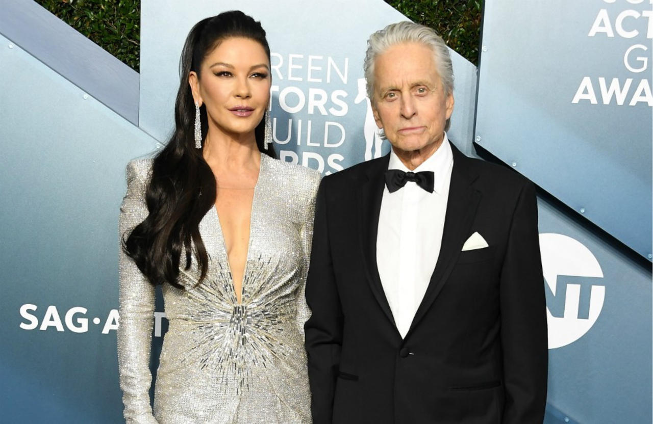 Catherine Zeta-Jones has a 'friendly competition' with her husband Michael Douglas, according to their son
