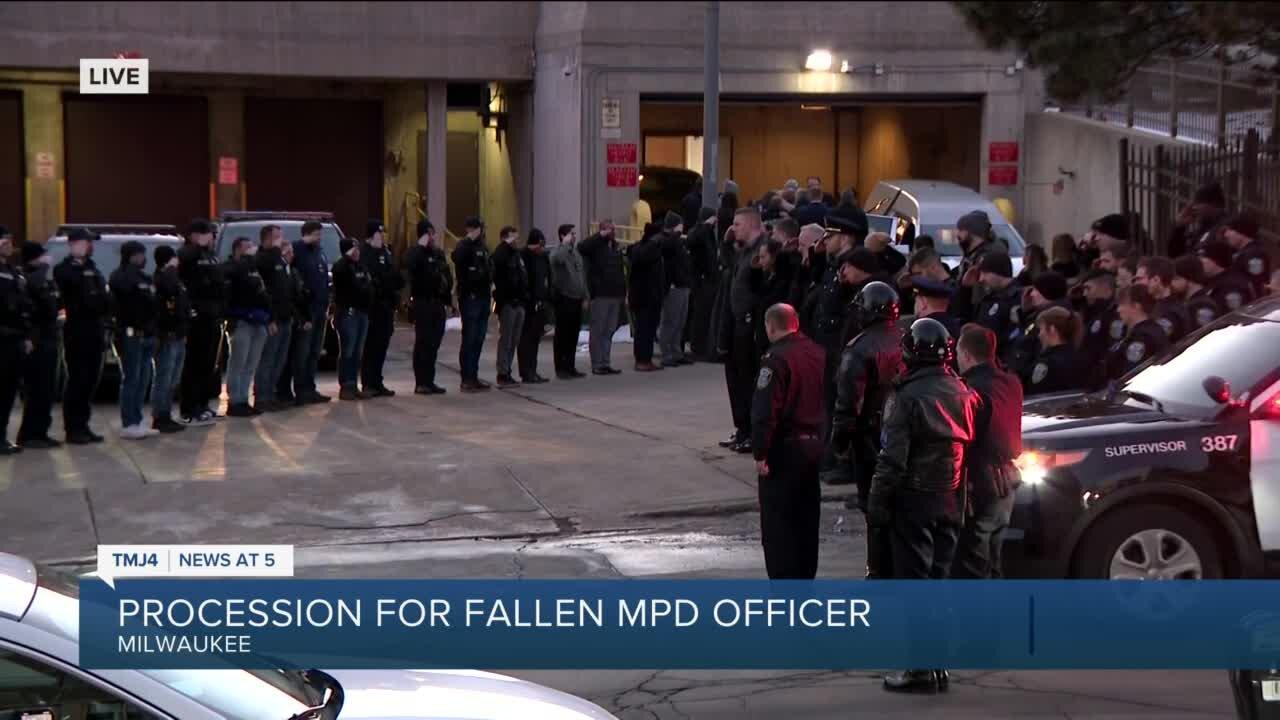 Procession for fallen Milwaukee police officer