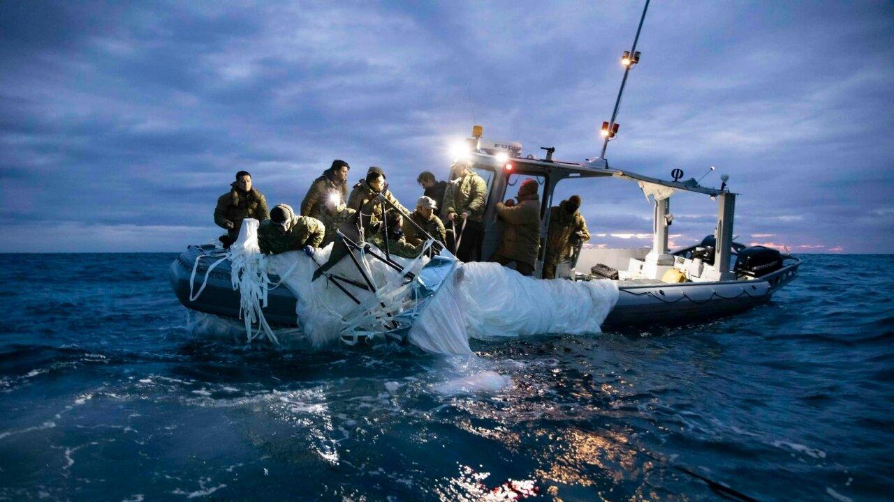 Navy recovers Chinese spy balloon in Atlantic after it was shot down