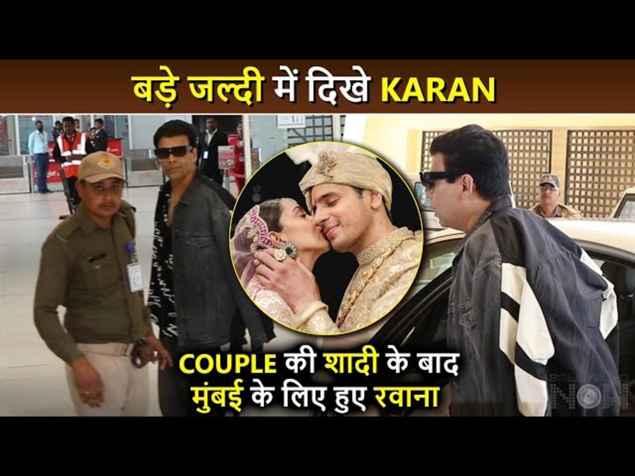 Karan Johar Looks In A Hurry As He Arrives At Jaisalmer Airport, Shahid-Mira Back From Wedding