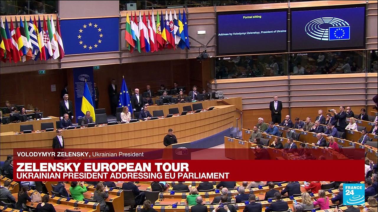 REPLAY: Zelensky addresses EU parliament