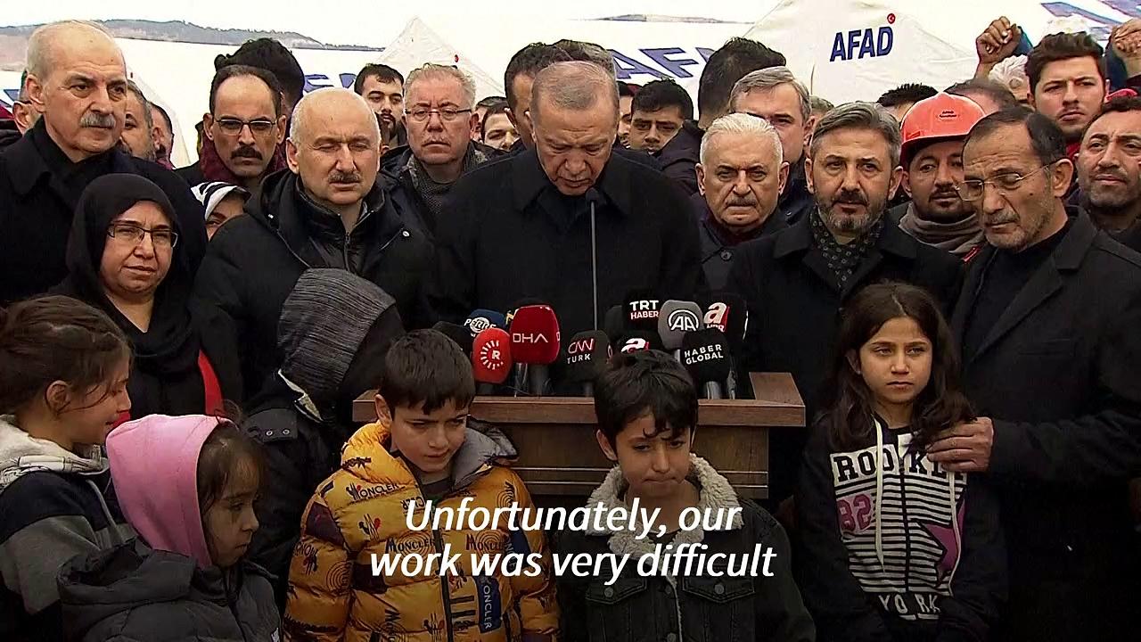 Erdogan admits Turkey quake rescue effort 'very difficult'