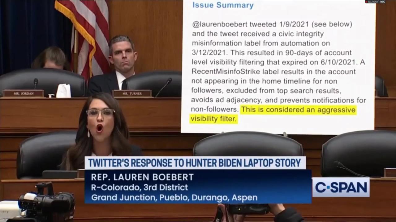 Lauren Boebert Smashes Twitter Execs In Congressional Hearing On Government Collusion