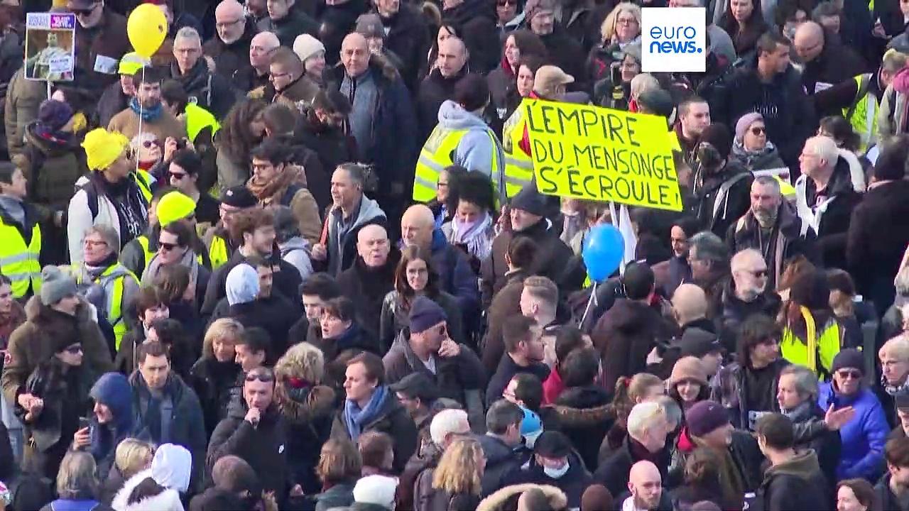 Almost a million march in France in protest at government pension reform plans
