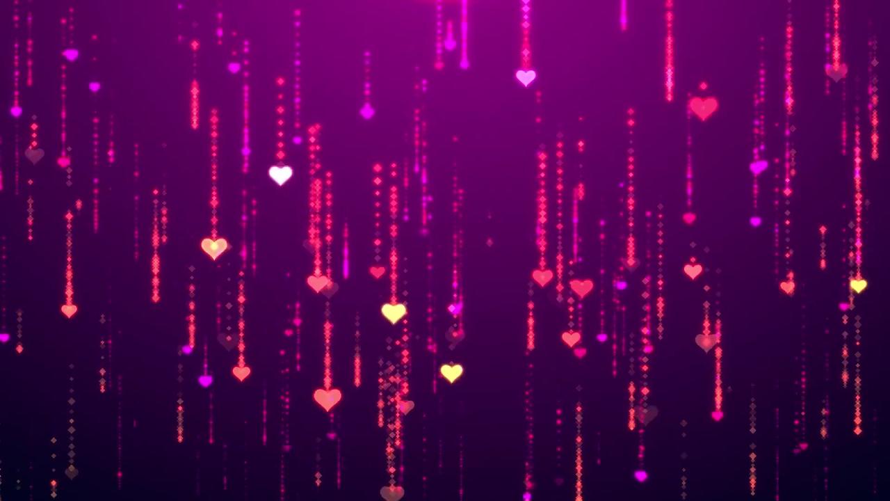 Heart Love Romantic Valentine Background Loop Animation Motion Graphic Screensaver