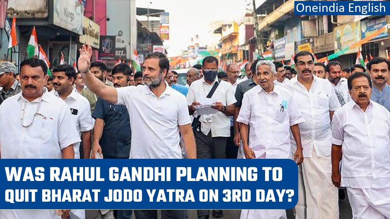 Rahul Gandhi decided to quit Bharat Jodo Yatra after knee pain reveals Venugopal| Oneindia News