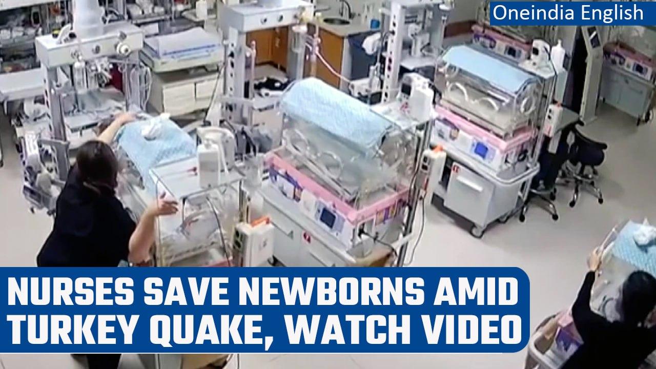 Turkey Earthquake: Nurses run to save newborns as earthquake shakes up hospital | Oneindia News