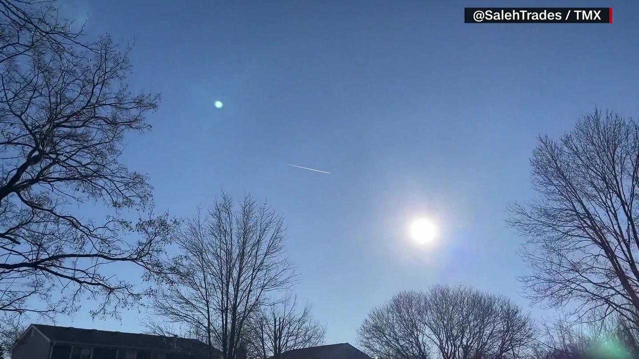 Fighter jet activity seen over Lake Huron in Michigan Sunday