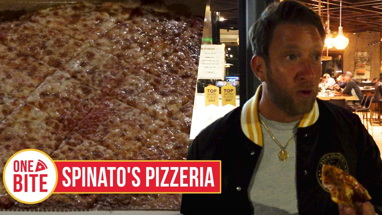 Barstool Pizza Review Spinato's Pizzeria One News Page VIDEO