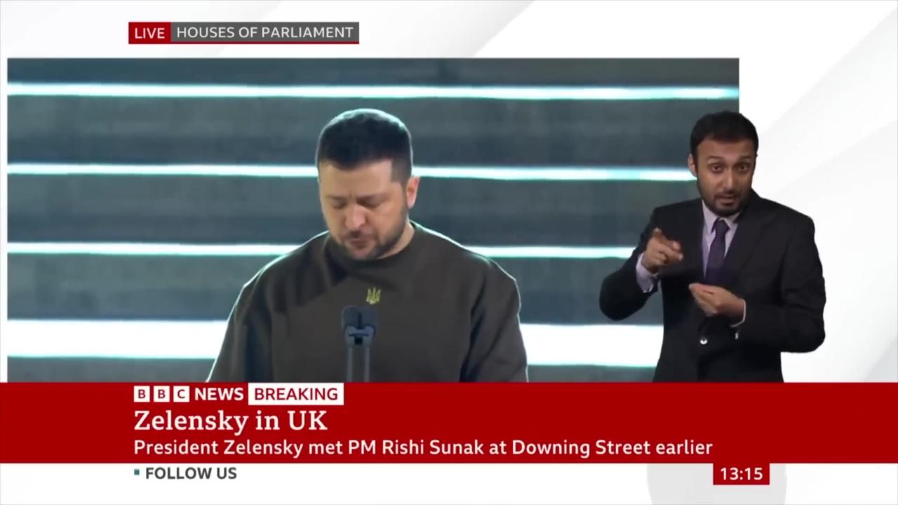 Ukraine’s President Volodymyr Zelensky addresses UK Parliament – BBC News