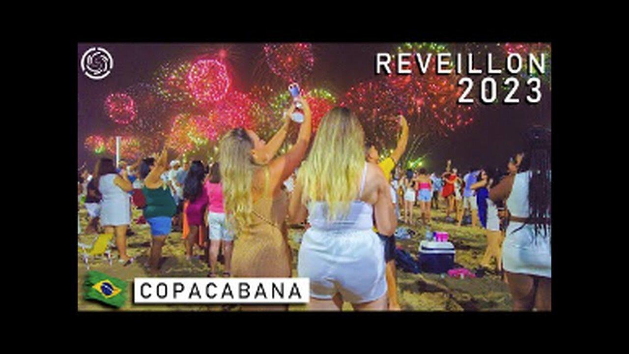  COPACABANA 2023 -- NEW YEAR CELEBRATION -- Rio de Janeiro Reveillon, Brazil 【 4K UHD 】.