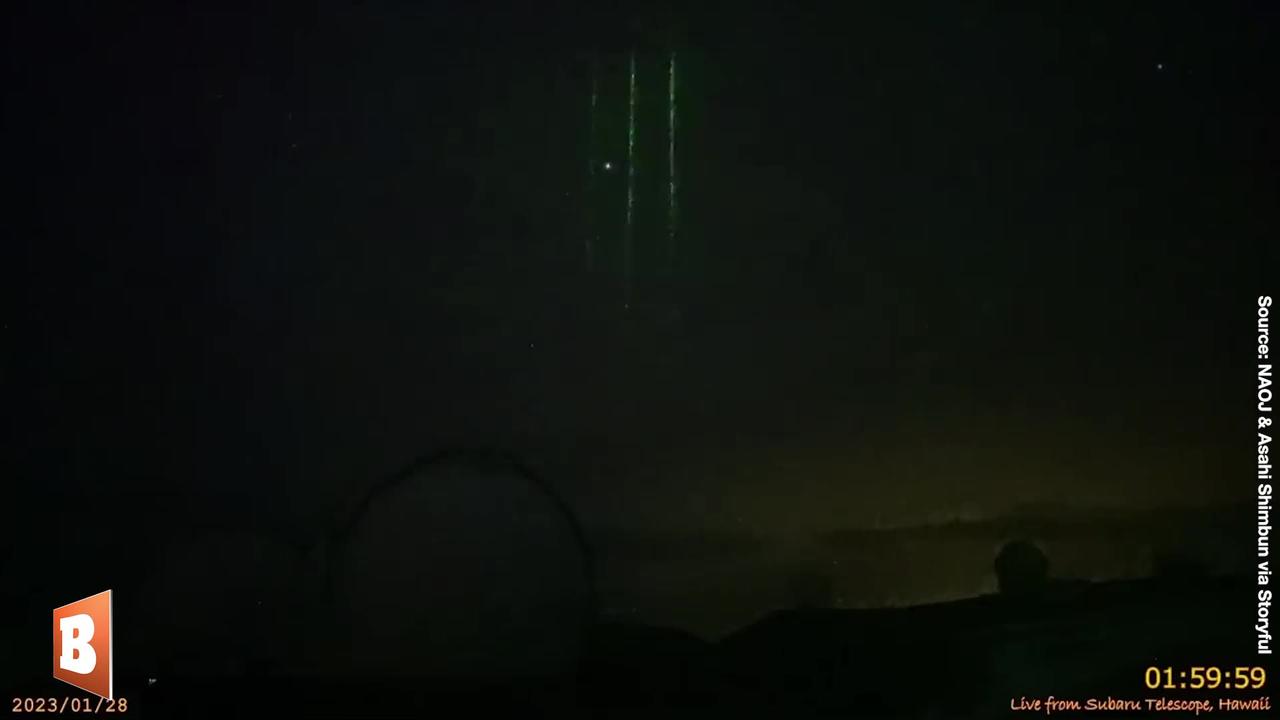 Green Laser Beams over Hawaii Likely from Chinese Satellite