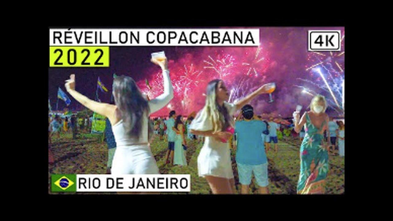  Rio de Janeiro New Year 2022 Celebration - Revéillon de Copacabana, Brazil -【4K】.