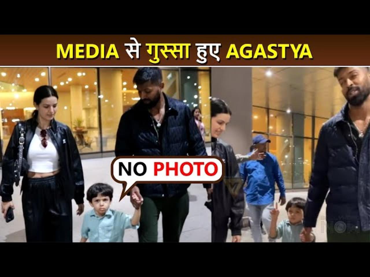 No Photo... Hardik Pandya's Son Agastya Gets Angry On Paps As He Returns From Parents Wedding