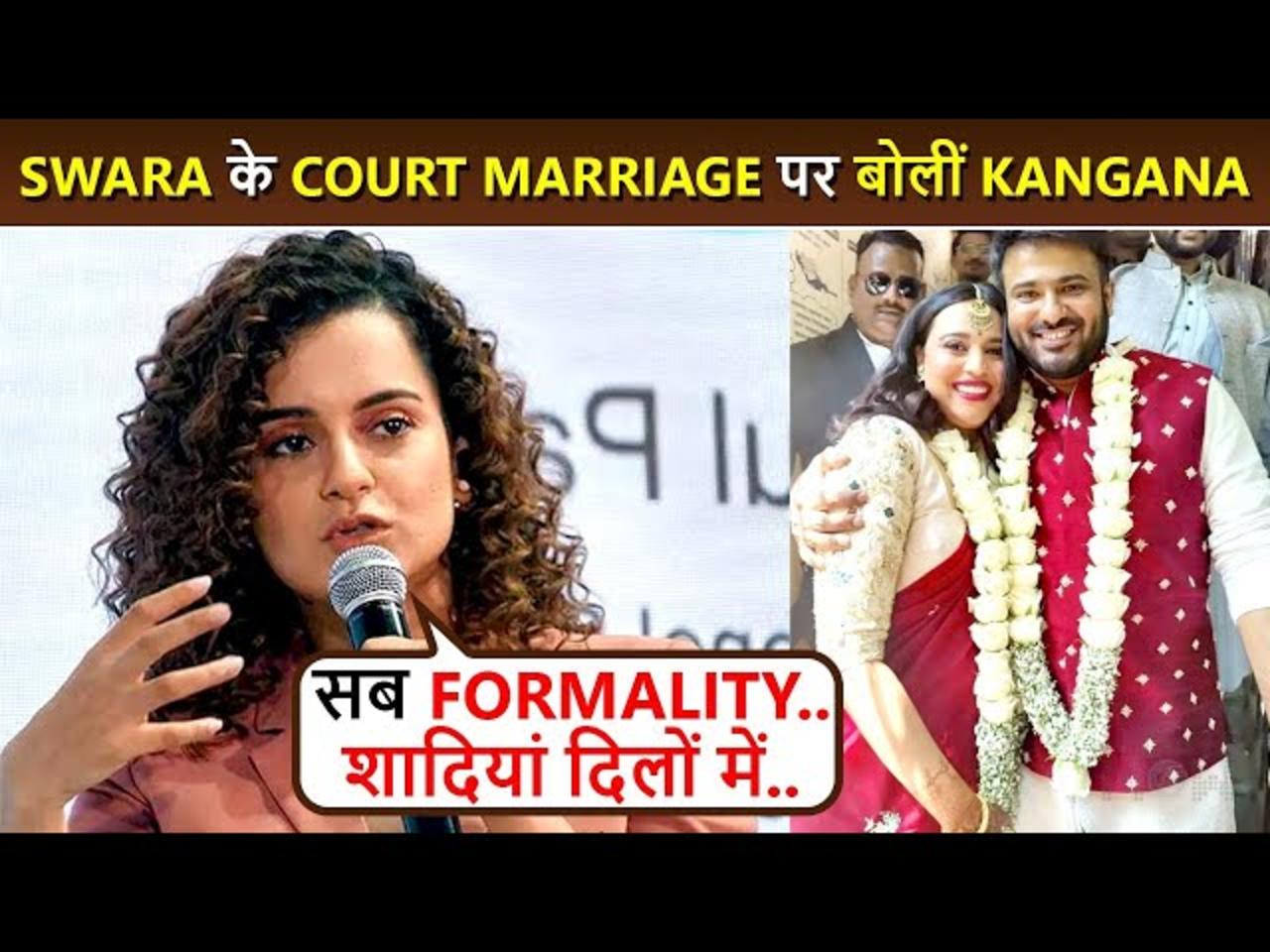 OMG? Kangana Ranaut SHOCKING Reaction On Swara Bhasker's Court Marriage