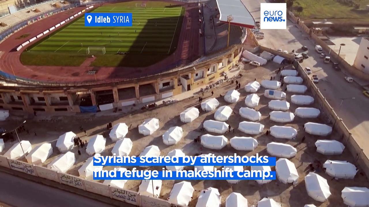 Drone footage reveals devastation of earthquake in northwest Syria