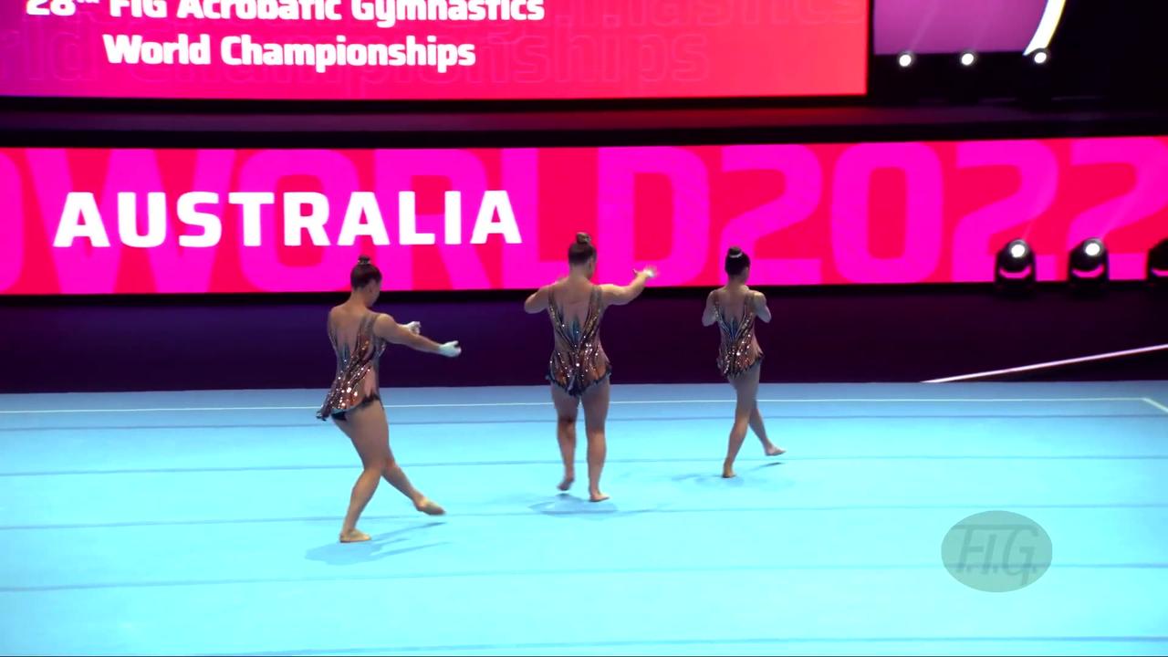 Australia 1 (AUS)  2022 Acrobatic Worlds, Baku (AZE)  Balance Qualification  Womens Group
