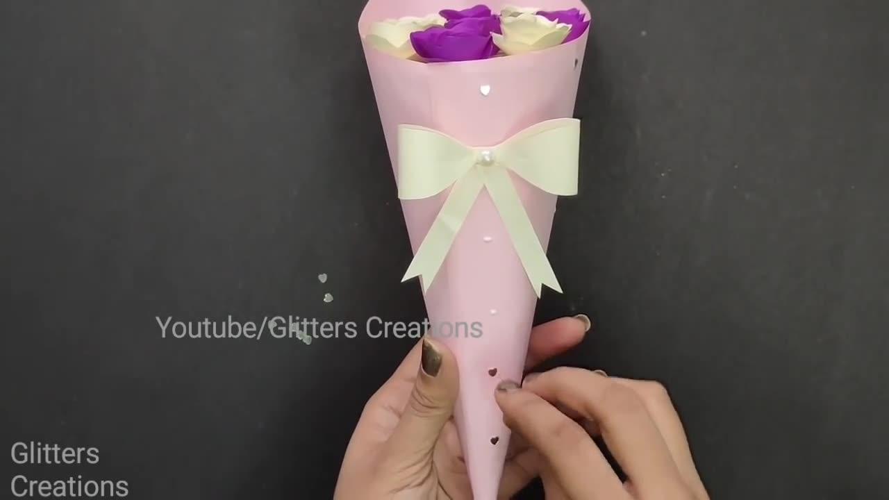 3 DIY Paper Flower BOUQUET/Birthday Gift One News Page VIDEO