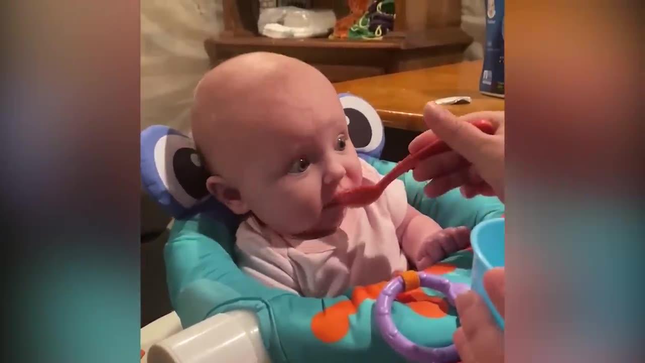 Funniest Baby Moment- Surprise Things Make Baby Feel Like... Oops! Cute Video