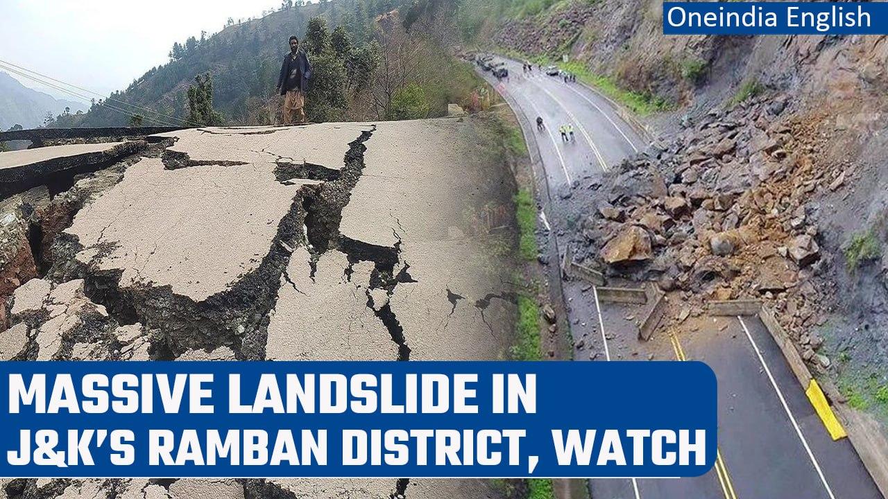 J&K: Massive landslide in Ramban damages 13 houses, families relocated | Oneindia News