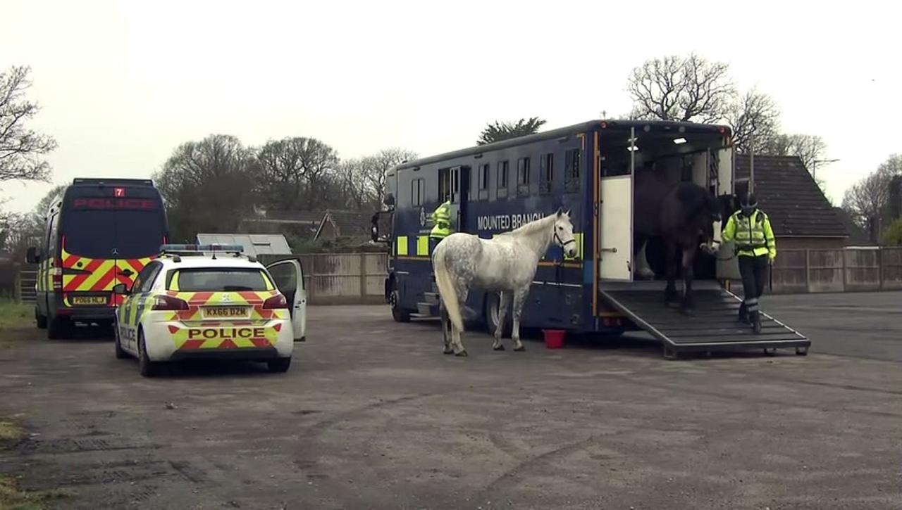 Mounted police patrol area Nicola Bulley went missing