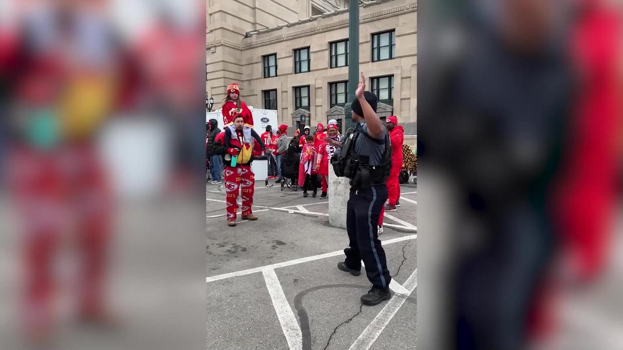 Kansas City Police Join Super Bowl Championship Parade