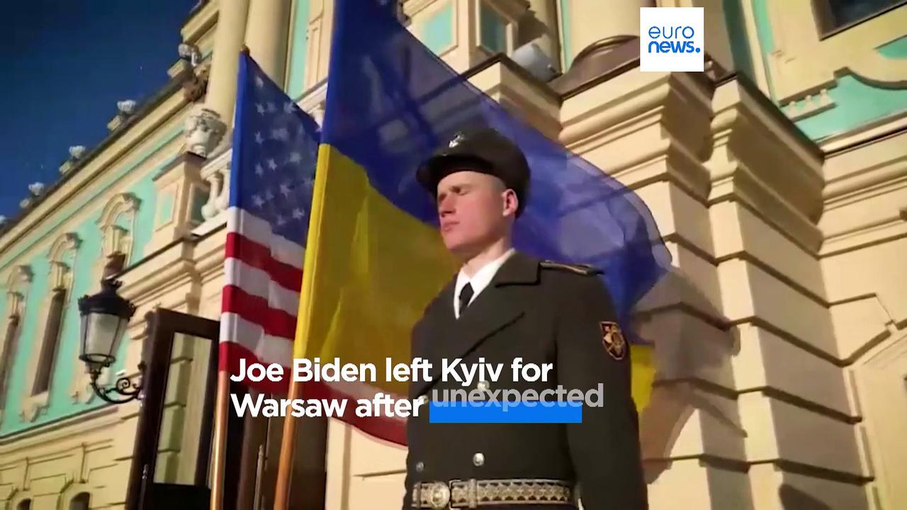 US President Joe Biden in Poland after a surprise visit to Ukraine