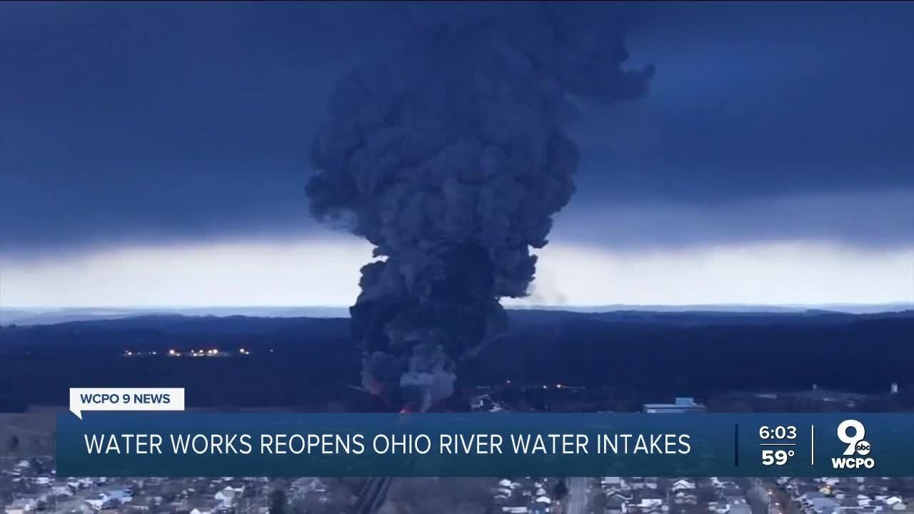 Cincinnati reopens Ohio River water intakes after train derailment