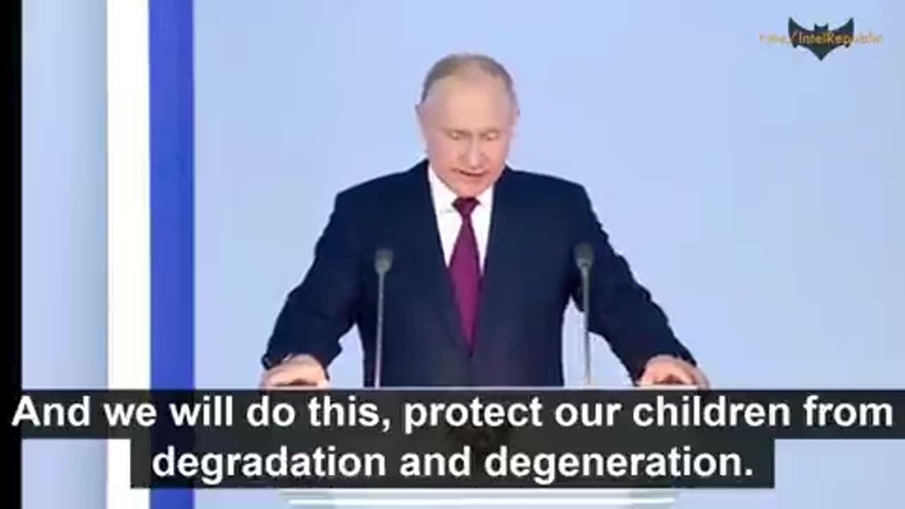Putin calls out the West's normalization of pedophilia
