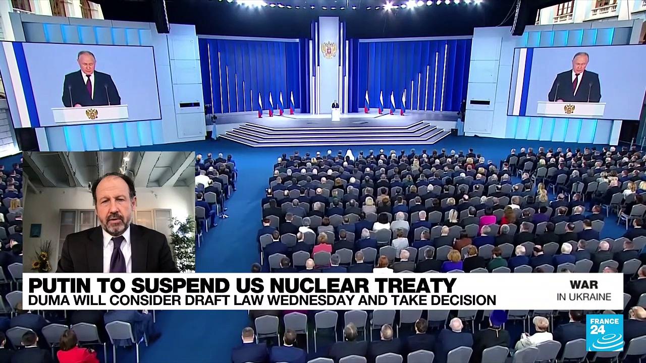 Putin's suspension of US-Russia nuclear treaty 'is a very negative development'
