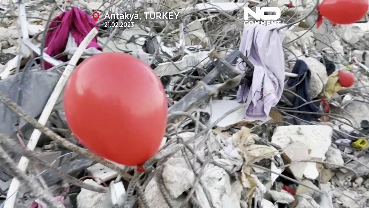 Watch: Final tribute to children killed by the earthquake that devastated Antakya, Turkey