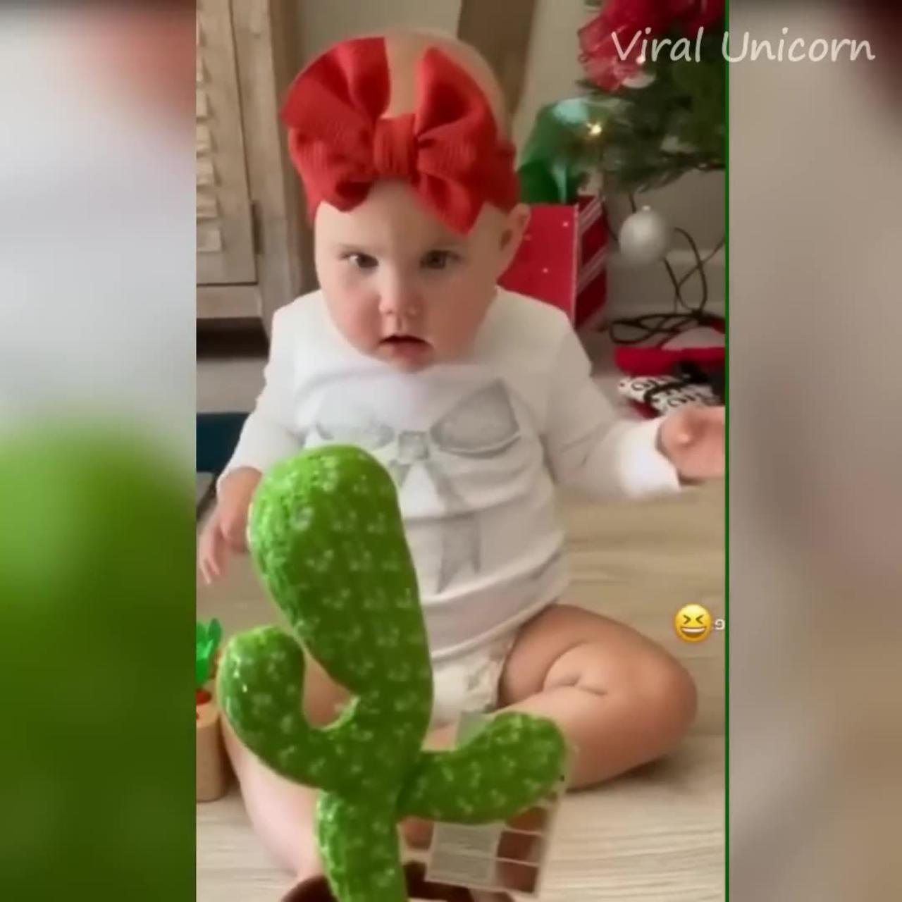 Dancing Cactus Babies Reaction | BABY FAILS! Boy Gets Scared By Talking Toy | Viral Unicorn