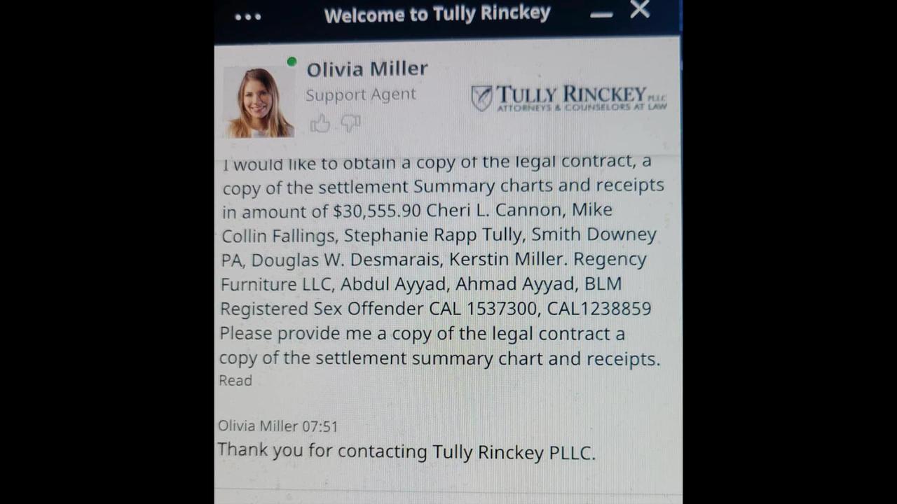 TULLY RINCKEY PLLC - CLIENT COMPLAINTS - TULLY LEGAL - US SUPREME COURT COMPLAINTS - BETTER BUSINESS BUREAU COMPLAINTS - DCBAR C