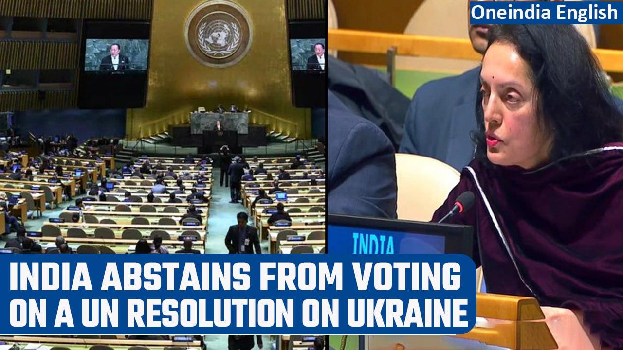 India abstained from voting in UN on a resolution for lasting peace in Ukraine | Oneindia News