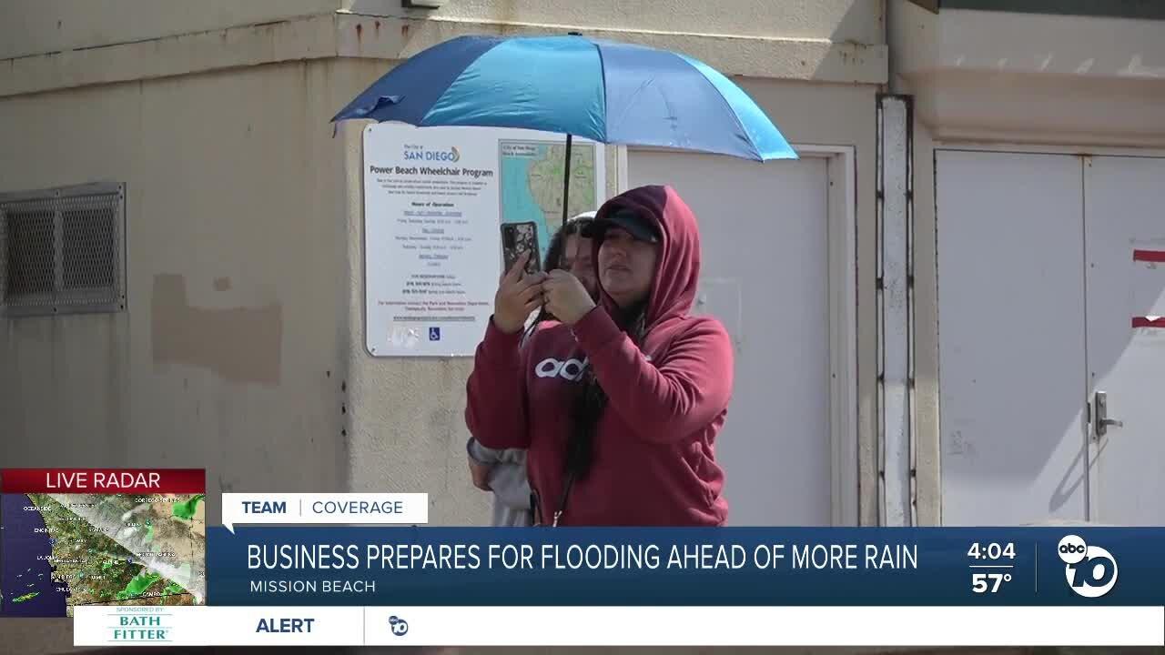 Business on Mission Beach prepares for heavy rain hitting San Diego