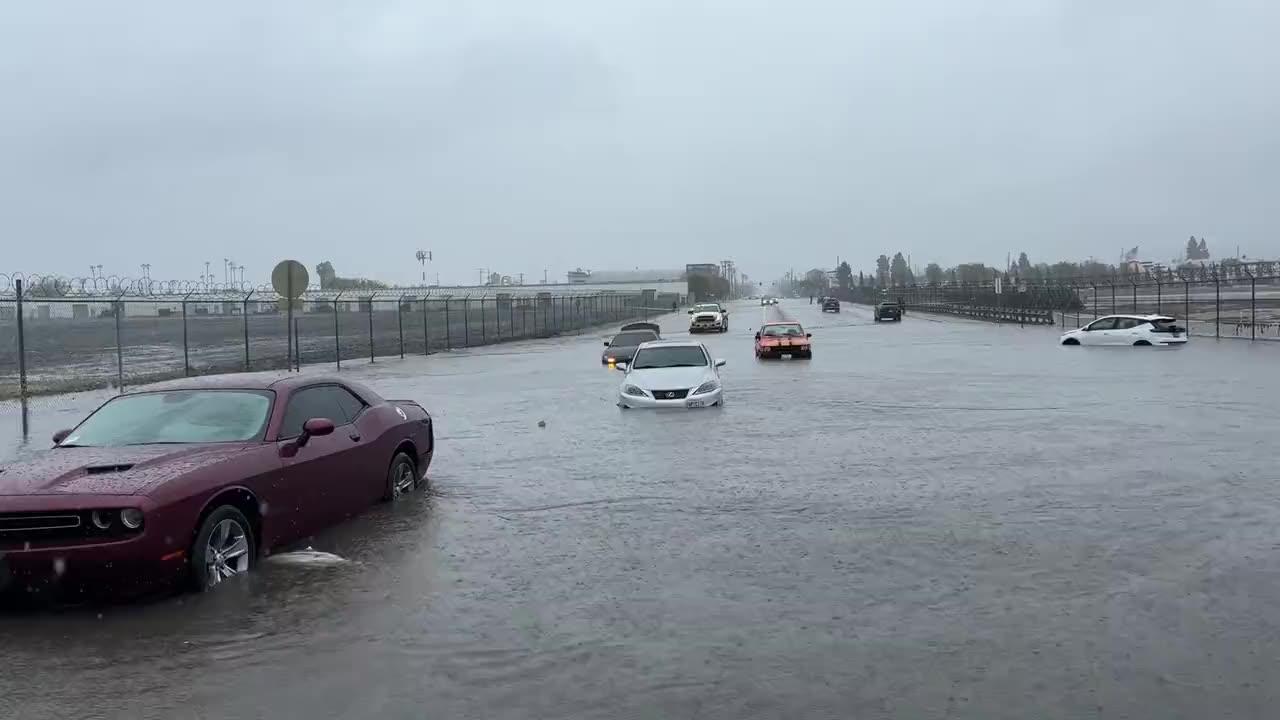 A warning has been issued for a flash flood that poses a life-threating Los Angeles, California