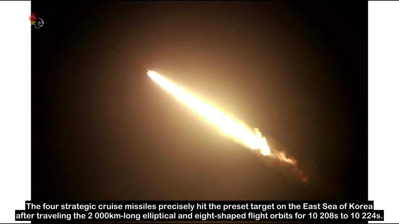 North Korea conducted exercises using strategic cruise missiles.