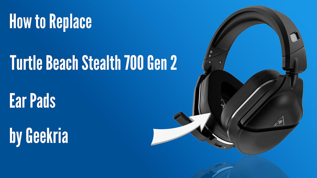 How to Replace Turtle Beach Stealth 700 Gen 2 Headphones Ear Pads / Cushions | Geekria