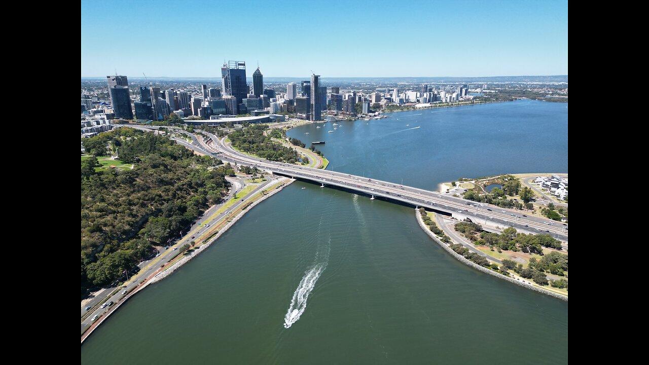 Perth City & Swan River | 4K Drone Footage | Instrumental Music