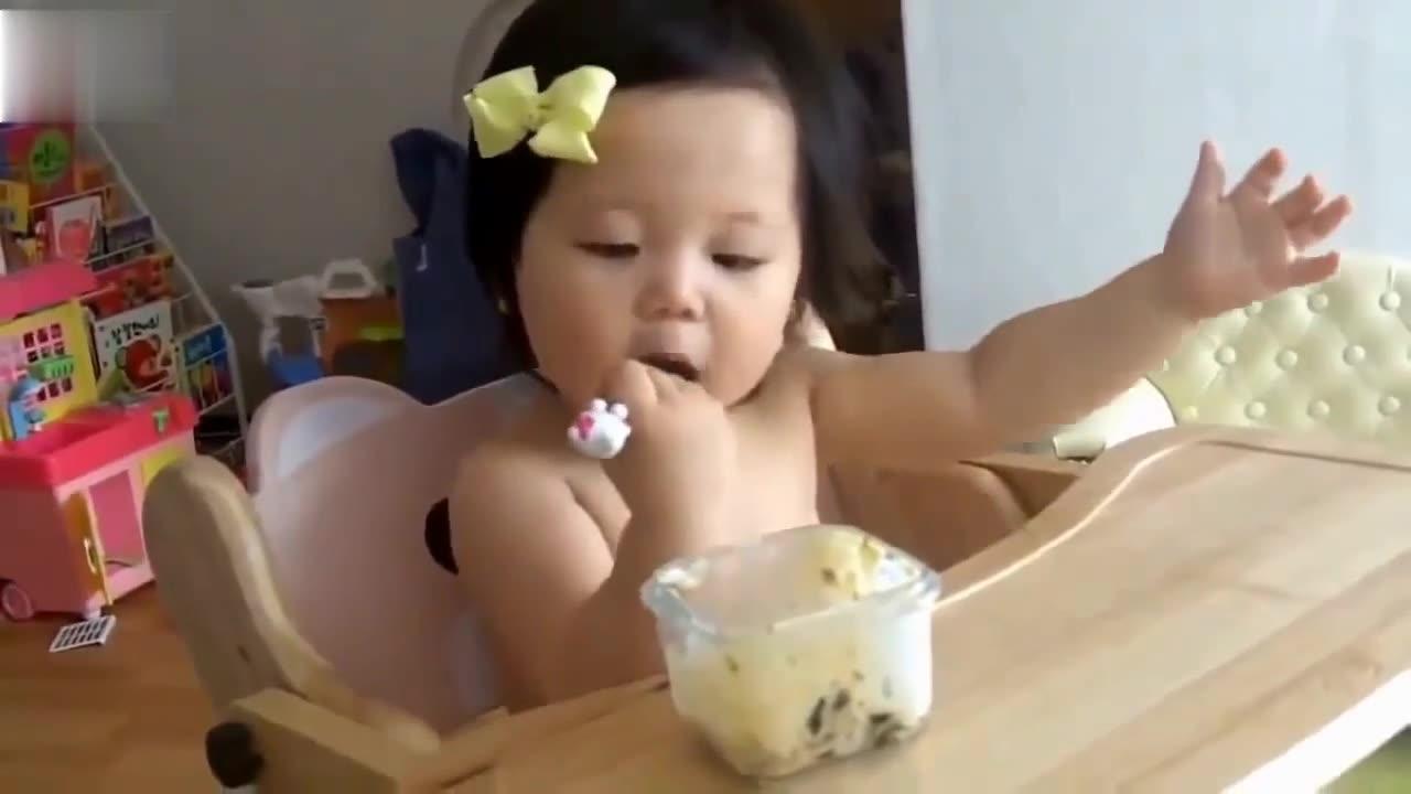 Cute funny baby laughting