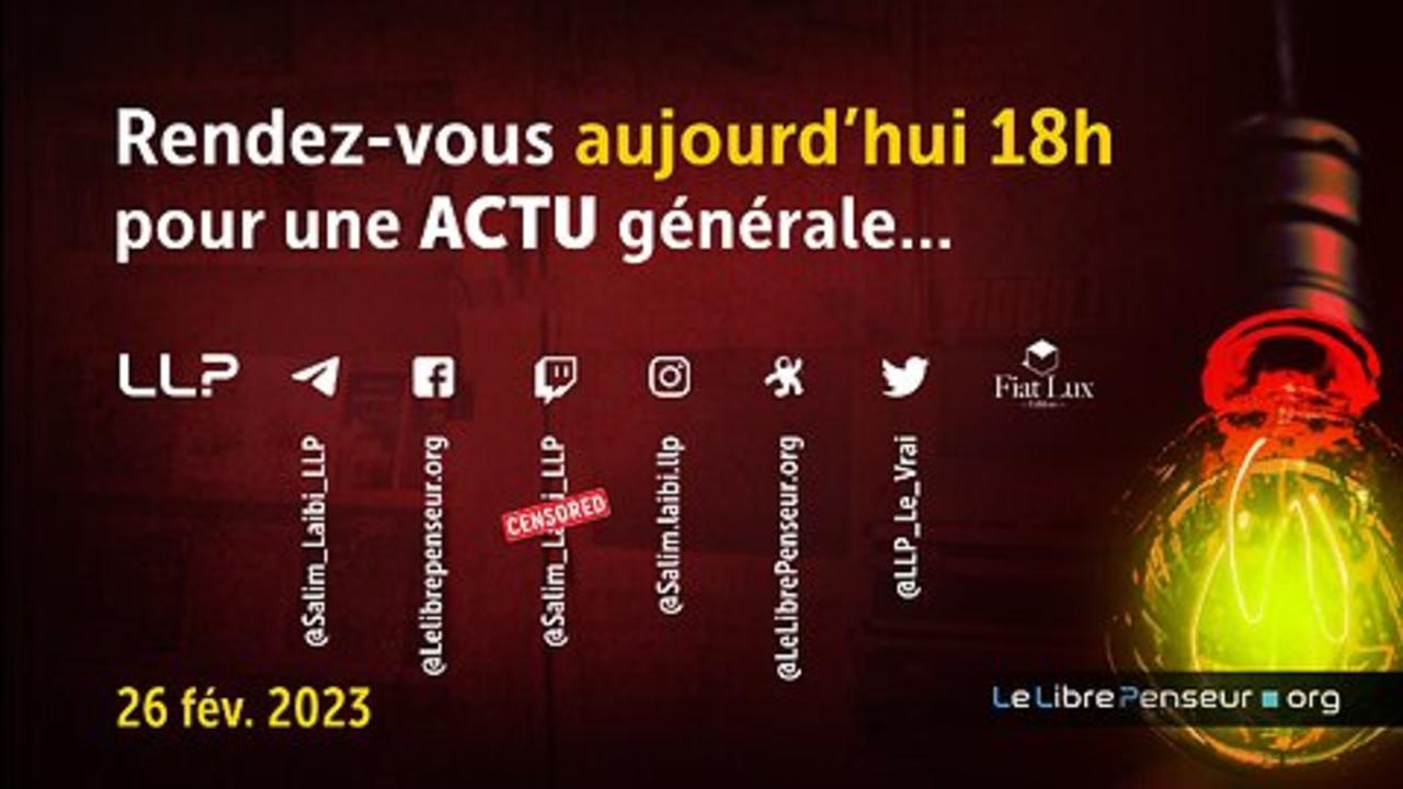 Direct 26 fév. 23 : macron au SIA, Qatargate, Bezos, Slava Ukraini/BHL, Palmade, Covid19...