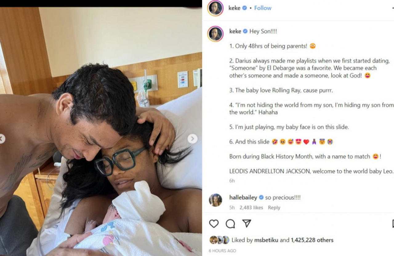 Keke Palmer gives birth