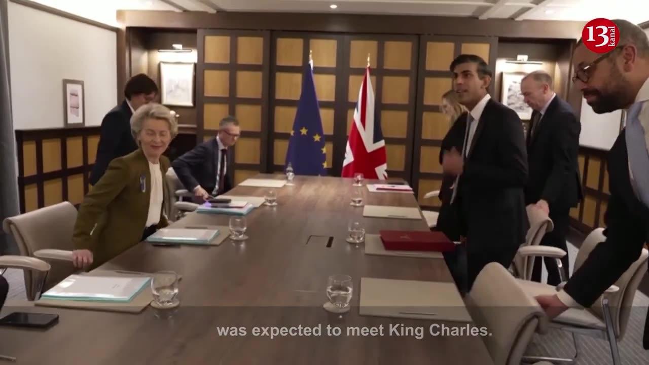 EU's von der Leyen arrives in London for Brexit talks, meets PM Sunak