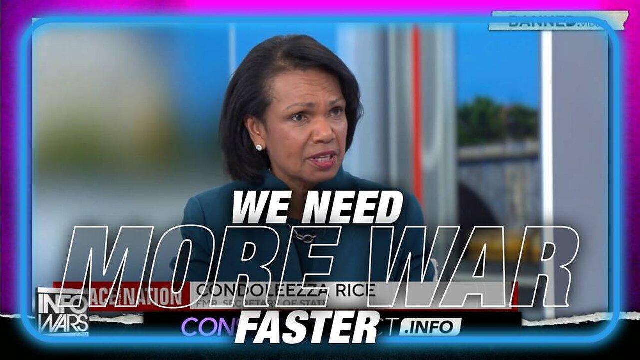 Condoleezza Rice Says U.S. Needs To Start WW3 Faster By Sending More Money And Weapons To Ukraine
