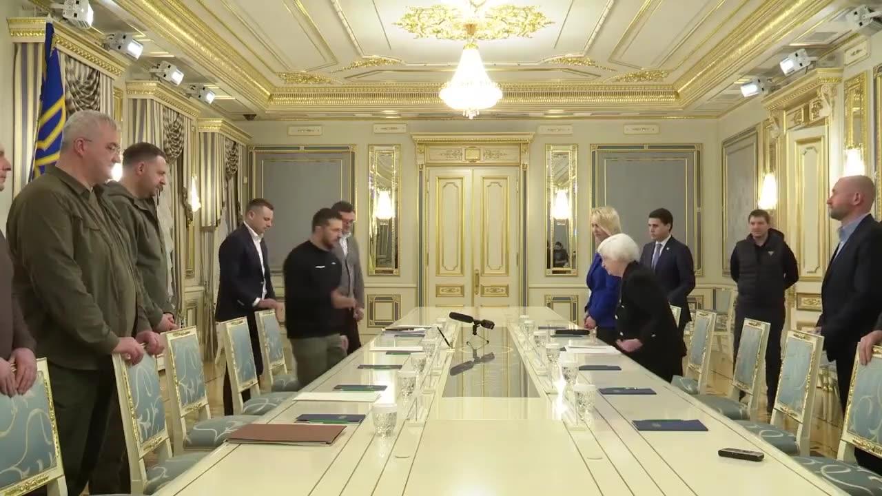 U.S. Treasury Secretary Yellen makes a surprise visit to Kyiv to "reinforce the Biden admin's support for Ukraine.&quo